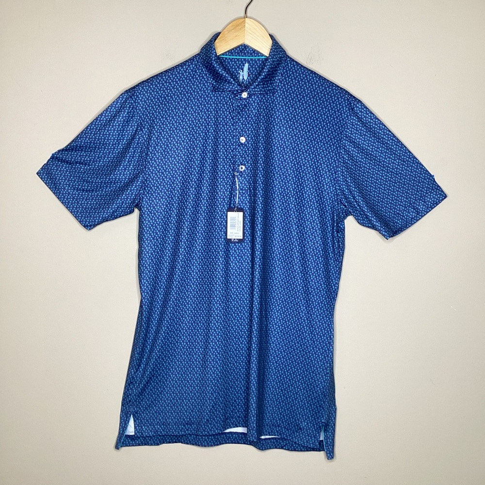 Johnnie-O Featherweight Prep-Formance Lake Blue Gallo Golf Polo Shirt Men’s S